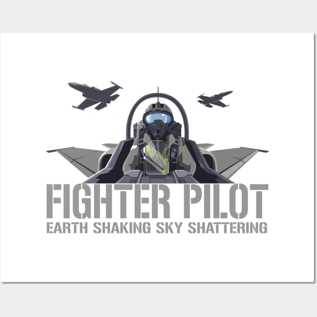 Fighter Pilot Cockpit Wall Art by Mandra